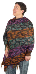 Butterfly Pattern Fleece Blanket Shawl