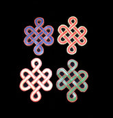 Tibetan Knot Wooden Wall Plaque