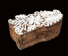 Indian Wood Printing Block - Flower (8x4cm)