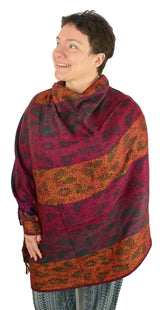 Butterfly Pattern Fleece Blanket Shawl