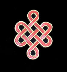 Tibetan Knot Wooden Wall Plaque