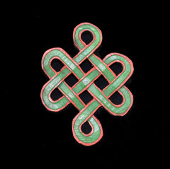 Tibetan Knot Wooden Wall Plaque