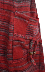 Striped Acrylic Fleece Harem Trousers