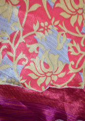 Knee Length Sari Silk Wrap Skirt 62"