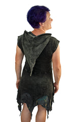 Pixie Hem Stonewashed Hooded Dress