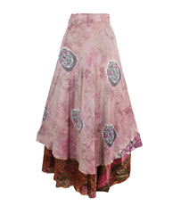 Long Sari Silk Wrap Skirt S 44"