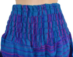 Striped Acrylic Fleece Harem Trousers