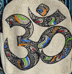 Om Printed Cotton Back Pack