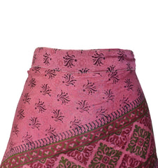 Tea Calf Length Sari Silk Wrap Skirt 68"