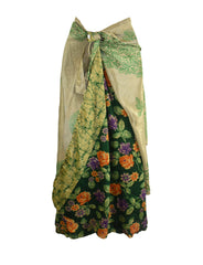 Sari Silk Wrap Skirt XL 66"
