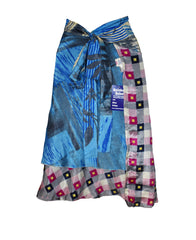 Knee Length Sari Silk Wrap Skirt 62"