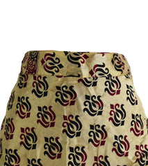 Tea Calf Length Sari Silk Wrap Skirt 68"