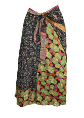 Tea Calf Length Sari Silk Wrap Skirt 68"