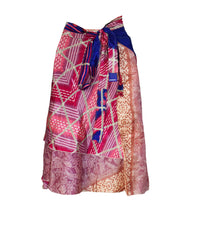 Tea Calf Length Sari Silk Wrap Skirt 72"