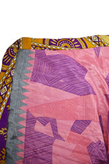 Sari Silk Wrap Skirt M 48"