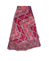 Tea Calf Length Sari Silk Wrap Skirt 72"