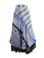 Sari Silk Wrap Skirt XL 66"