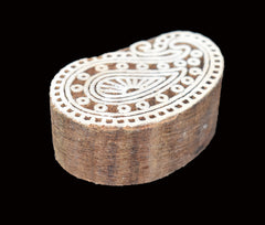 Indian Wood Printing Block - Paisley (6cm)