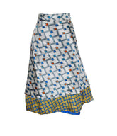 Tea Calf Length Sari Silk Wrap Skirt 72"