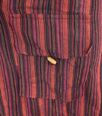 Striped Cotton Cargo Shorts