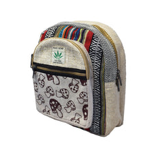 Small Hemp & Cotton Printed Back Pack