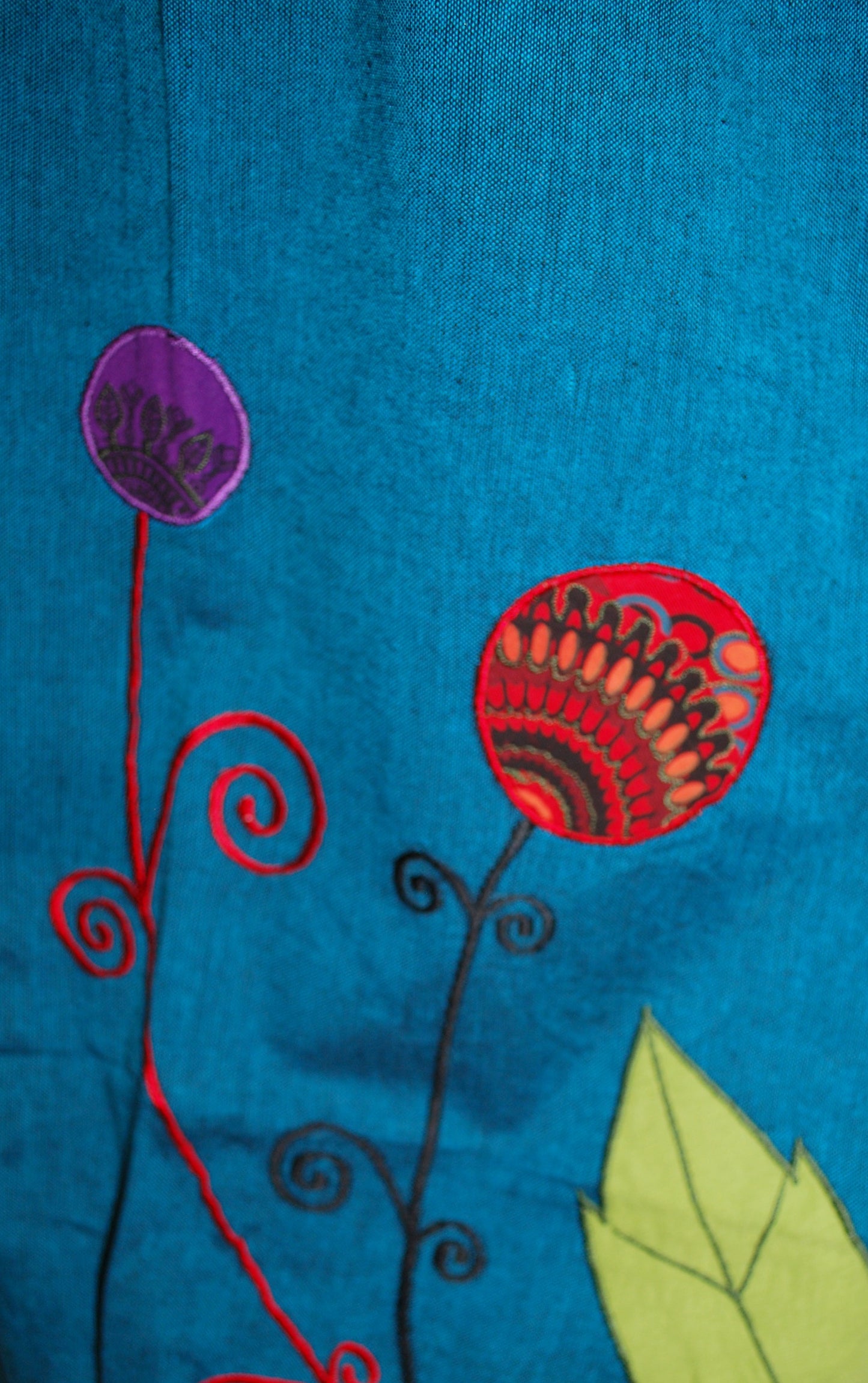 Hippy Flower Pattern Cotton Trousers