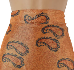 Tea Calf Length Sari Silk Wrap Skirt 62"