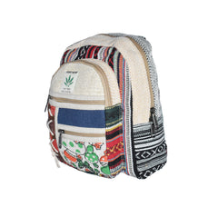Small Hemp & Cotton Printed Back Pack