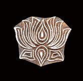 Indian Wood Printing Block - Lotus (5.5cm)