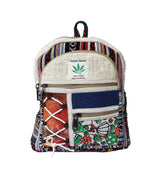Small Hemp & Cotton Printed Back Pack