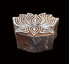 Indian Wood Printing Block - Lotus (5.5cm)