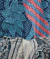 Knee Length Sari Silk Wrap Skirt 62"