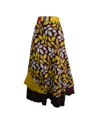Sari Silk Wrap Skirt XL 66"