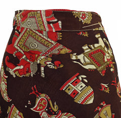 Sari Silk Wrap Skirt XL 66"