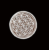 Indian Wood Printing Block - Flower of Life (5cm)