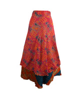 Sari Silk Wrap Skirt XL 66"
