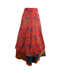 Sari Silk Wrap Skirt XL 66"