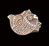 Indian Wood Printing Block -Fish (6.5cm)