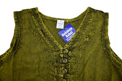 Embroidered Sleeveless Blouse