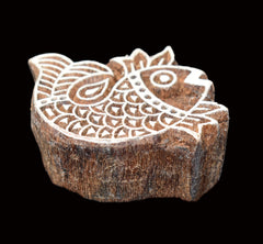 Indian Wood Printing Block -Fish (6.5cm)