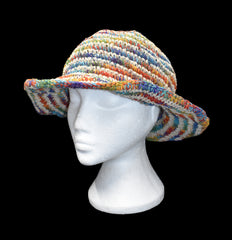 Rainbow Space Dye Hemp Sun Hat