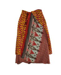 Knee Length Sari Silk Wrap Skirt 48"