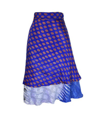 Knee Length Sari Silk Wrap Skirt 64"