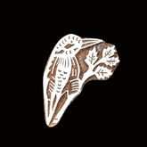 Indian Wood Printing Block - Kingfisher (6cm)