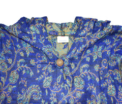 Paisley Flower Pattern Acrylic Fleece Poncho