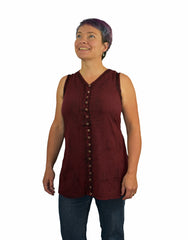 Embroidered Sleeveless Blouse