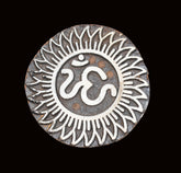 Indian Wood Printing Block - Om Sun (6.5cm)