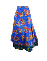 Sari Silk Wrap Skirt XL 66"
