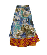 Knee Length Sari Silk Wrap Skirt 70"