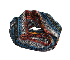 Paisley Stripe Fleece Scarf